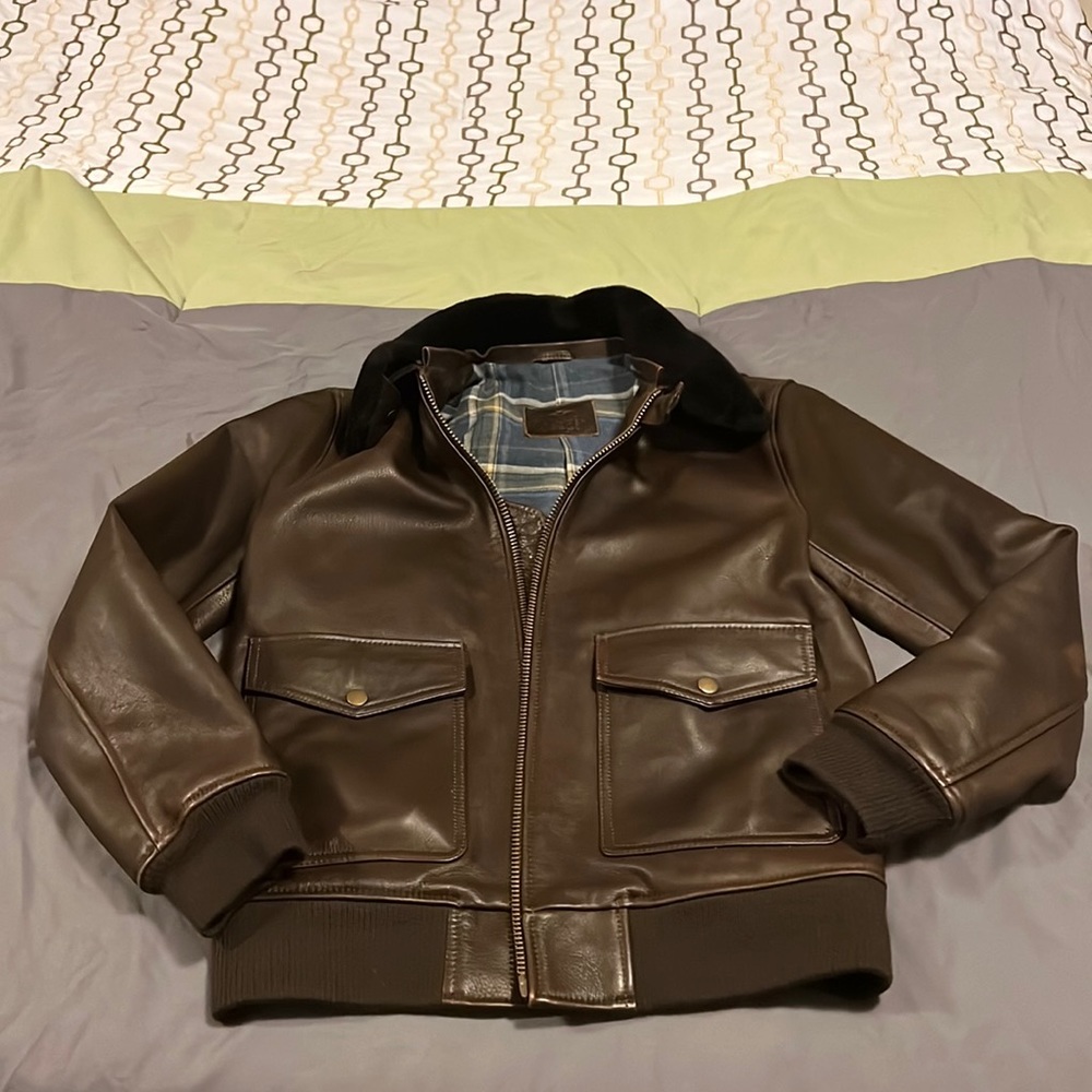 Satchel & Page 100% full-grain French Calf leather jacket